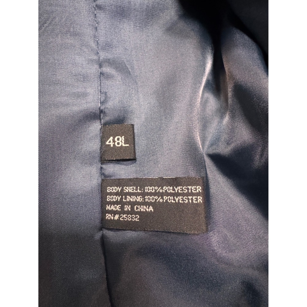 Circle S Mens Western Blazer Blue Microsuede Cowboy‎ Sport Coat 48L Dallas Texas - Picture 4 of 4